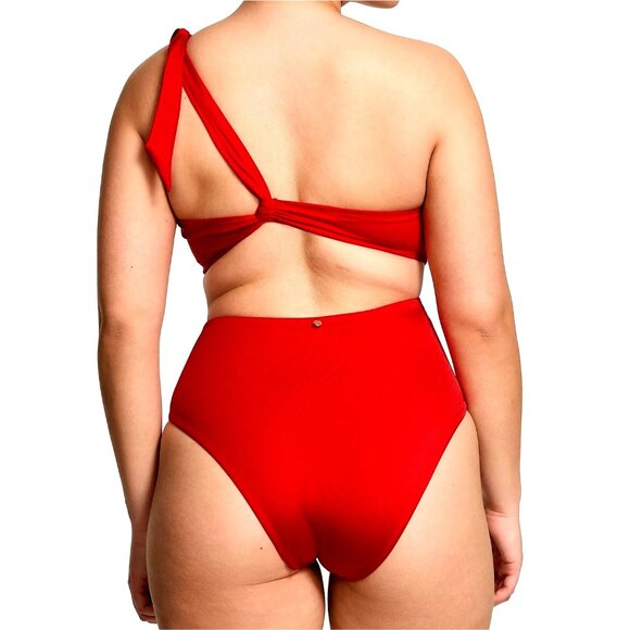 Victorias Secret Swim Twist 1 Shoulder Monokini‎ Womens XXL 1Piece Swimsuit Red - Picture 3 of 12